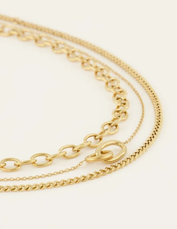 My Jewellery Necklace 3 layers chains MJ07693