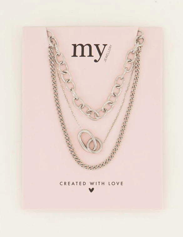 My Jewellery Necklace 3 layers chains MJ07693