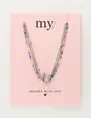 My Jewellery Necklace 3 layers miyuki blue pink MJ10235