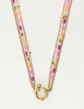 My Jewellery Necklace 3 layers miyuki orange pin MJ10236