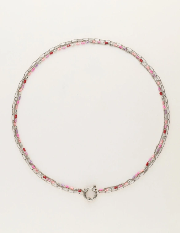 My Jewellery Necklace 3 layers pink MJ12201