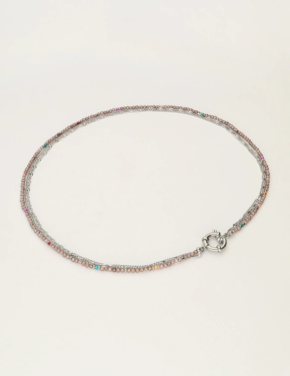 My Jewellery Necklace 3 layers taupe MJ12200