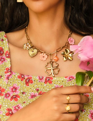 My Jewellery Necklace 7 charms stmt clover MJ13752