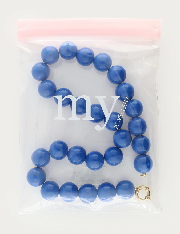 My Jewellery Necklace beads big blue MJ13957