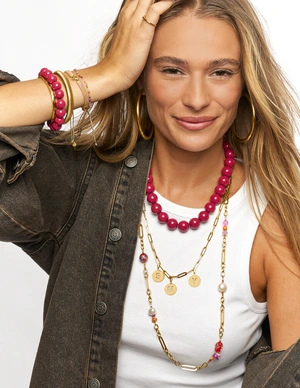 My Jewellery Necklace beads big fuchsia MJ14423
