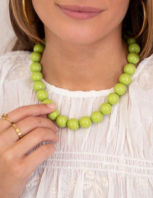 My Jewellery Necklace beads big green MJ13955