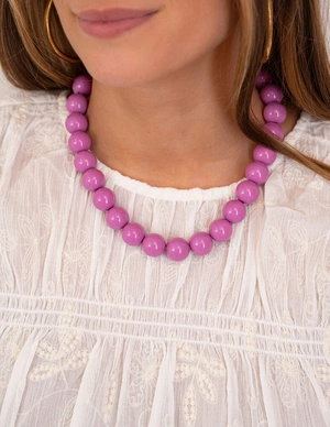 My Jewellery Necklace beads big pink MJ13953