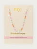 My Jewellery Necklace beads blue orange MJ13749