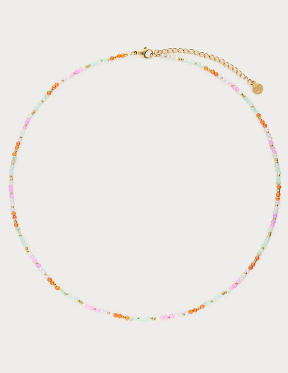 My Jewellery Necklace beads blue orange MJ13749