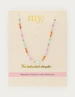 My Jewellery Necklace beads blue orange MJ13749