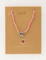 My Jewellery Necklace beads pink with lock pink MJ10727