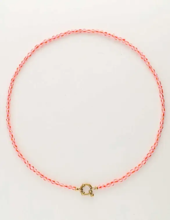 My Jewellery Necklace beads pink with lock pink MJ10727