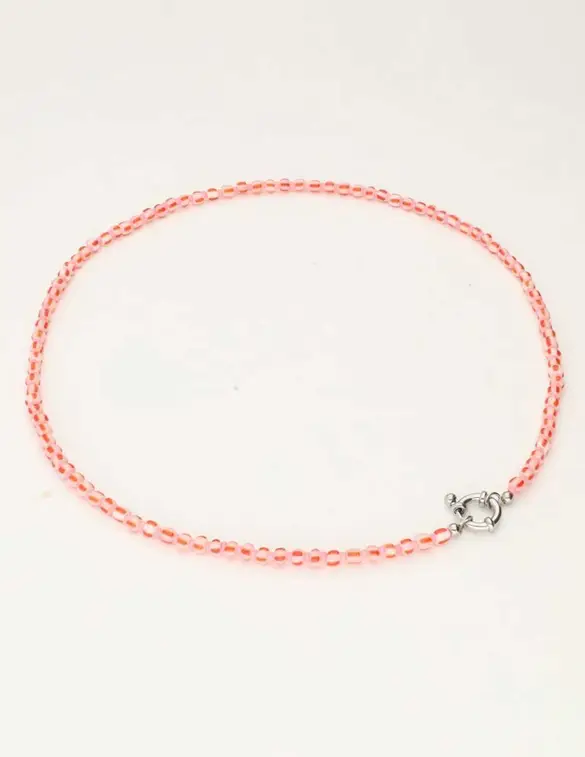 My Jewellery Necklace beads pink with lock pink MJ10727
