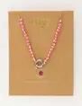 My Jewellery Necklace beads red with lock MJ10729