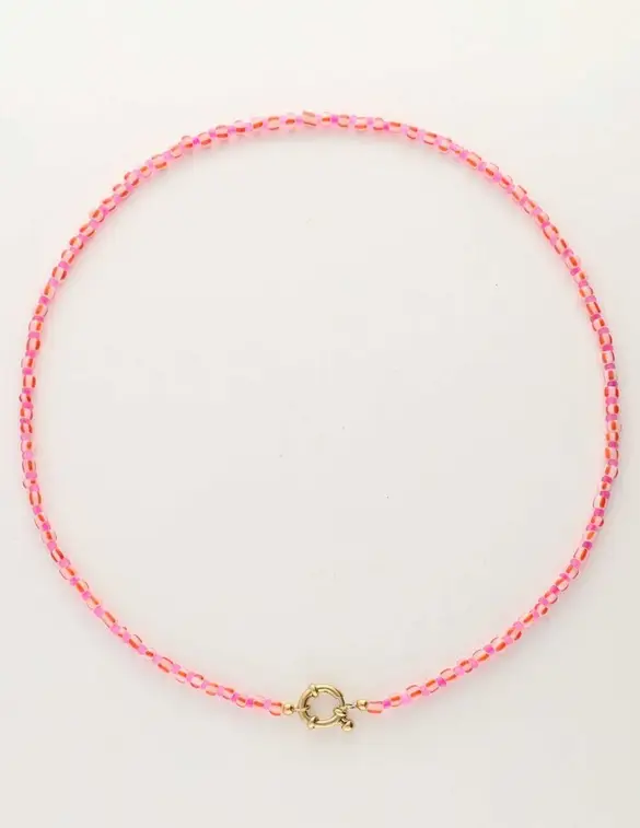My Jewellery Necklace beads red with lock MJ10729