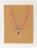 My Jewellery Necklace beads red with lock MJ10729