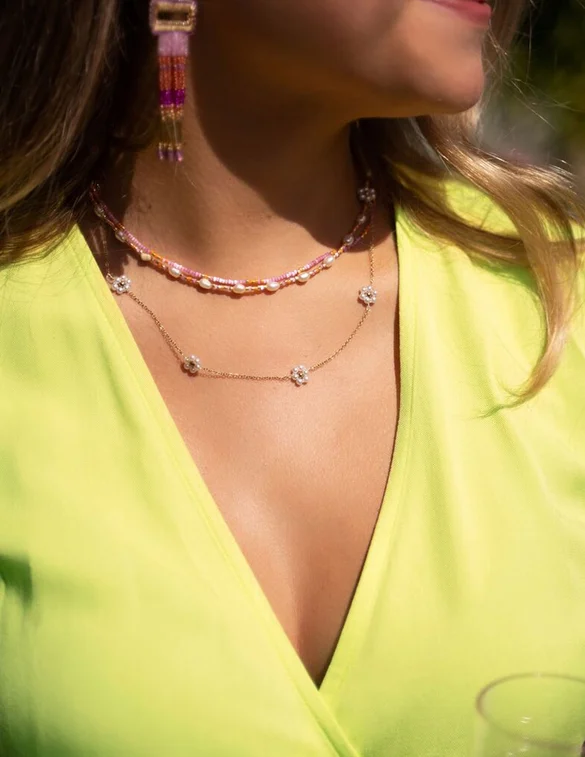 My Jewellery Necklace blooming pearl flower MJ06985