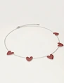 My Jewellery Necklace burgundy hearts MJ12613