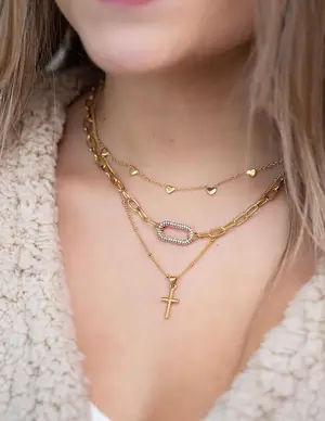My Jewellery Necklace chain and stones MJ07559