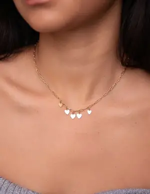 My Jewellery Necklace chain fine hearts MJ09529