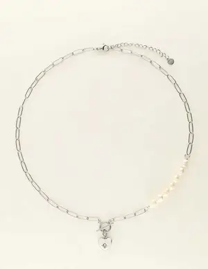 My Jewellery Necklace chain pearls heart charm MJ08762