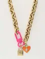 My Jewellery Necklace chain with charms and pink MJ08350