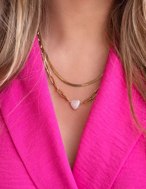 My Jewellery Necklace chains pearl heart MJ06021