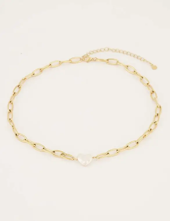My Jewellery Necklace chains pearl heart MJ06021