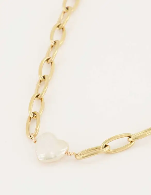 My Jewellery Necklace chains pearl heart MJ06021