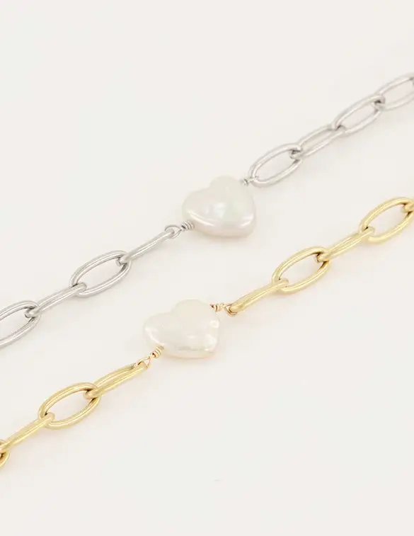 My Jewellery Necklace chains pearl heart MJ06021