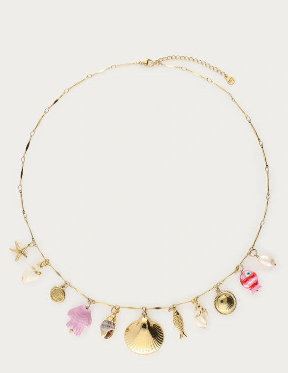 My Jewellery Necklace charms fish & shell MJ13025