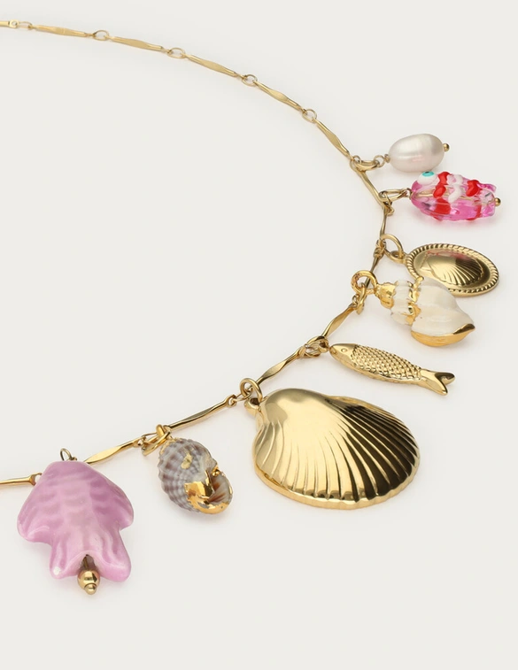 My Jewellery Necklace charms fish & shell MJ13025