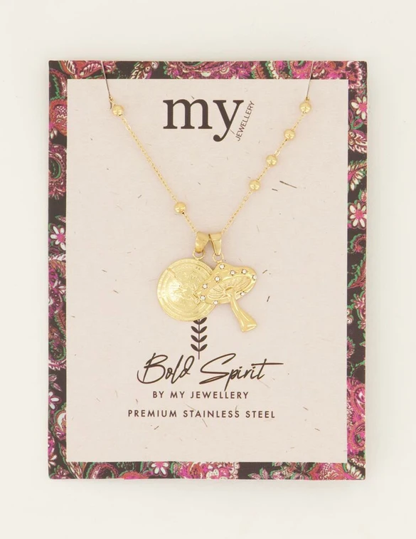 My Jewellery Necklace coin and mushroom MJ07631
