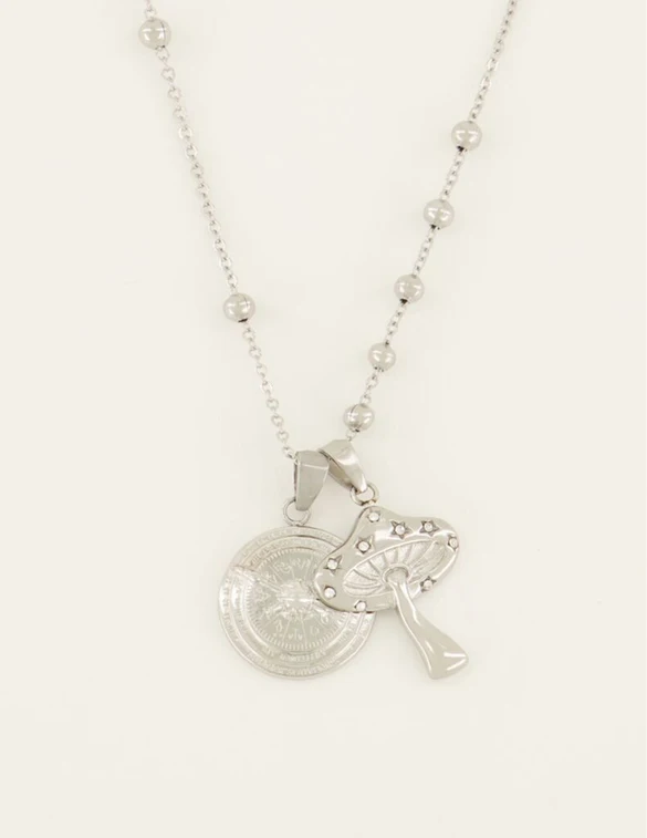 My Jewellery Necklace coin and mushroom MJ07631