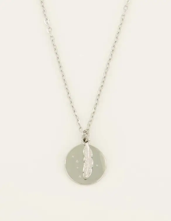 My Jewellery Necklace coin & feather MJ08431