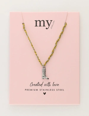 My Jewellery Necklace cord green boot MJ12206