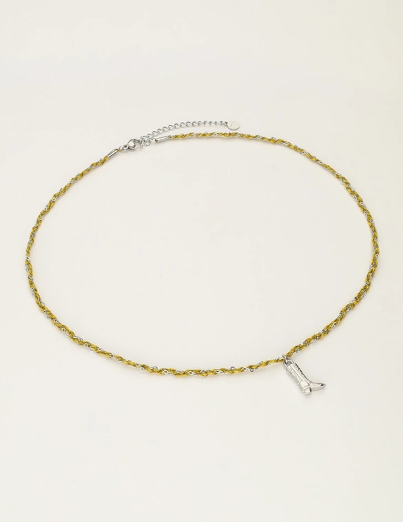 My Jewellery Necklace cord green boot MJ12206