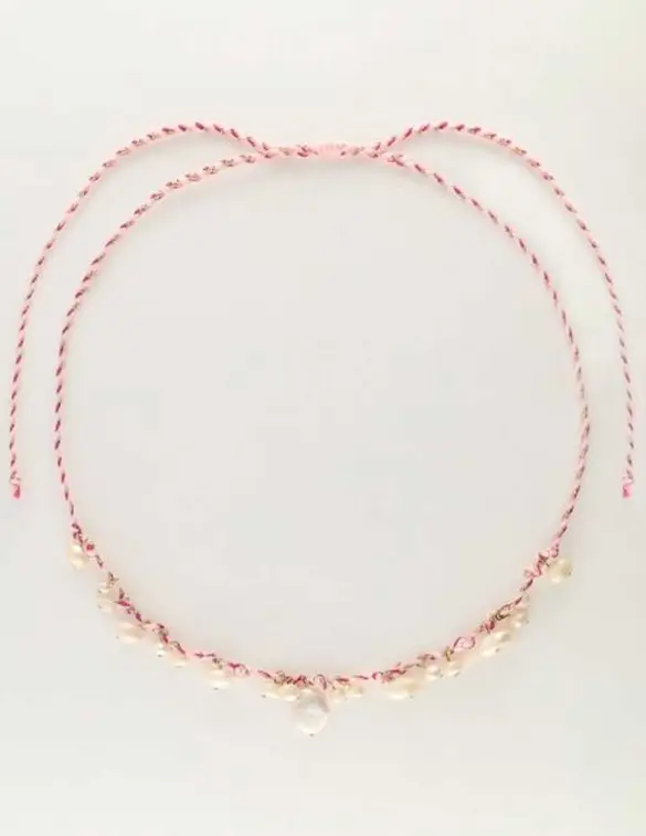 My Jewellery Necklace cord irregular pearls MJ10171