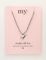 My Jewellery Necklace cord lilac heart arrow MJ12205