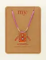 My Jewellery Necklace cord orange charm MJ09427