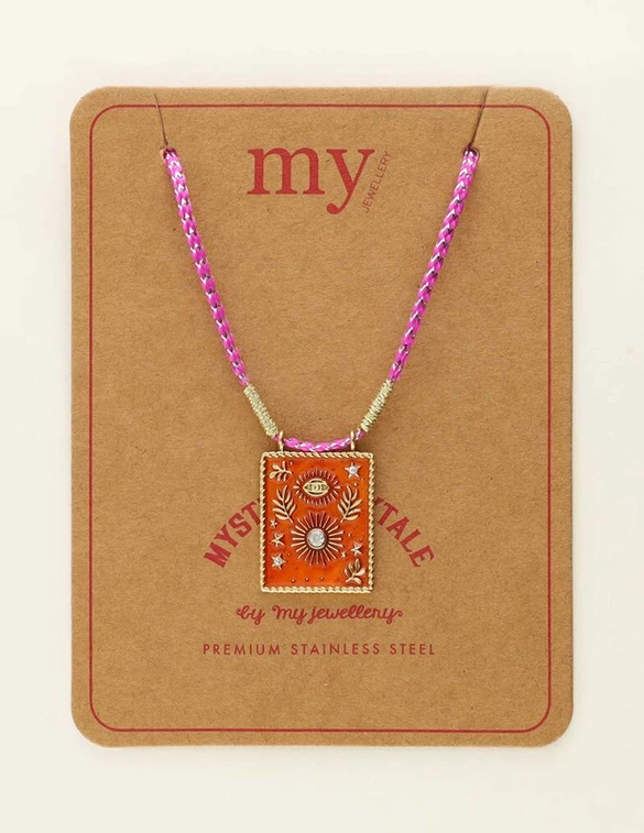 My Jewellery Necklace cord orange charm MJ09427