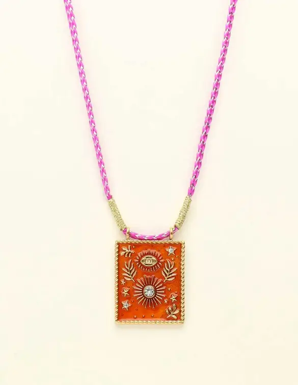 My Jewellery Necklace cord orange charm MJ09427