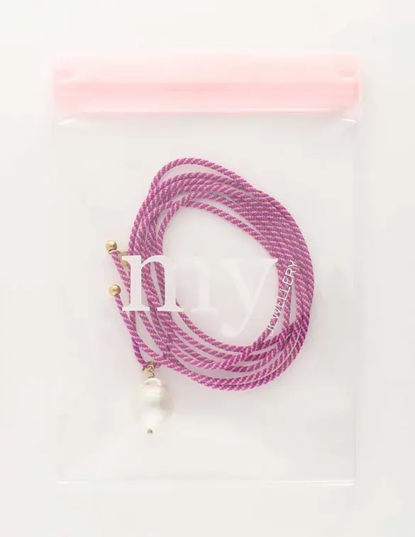 My Jewellery Necklace cord pearl purple MJ10271