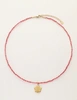 My Jewellery Necklace cord pink flower MJ12204