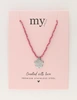 My Jewellery Necklace cord pink flower MJ12204
