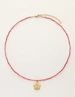 My Jewellery Necklace cord pink flower MJ12204