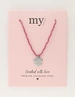My Jewellery Necklace cord pink flower MJ12204