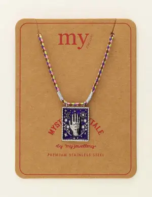 My Jewellery Necklace cord purple charm MJ09428