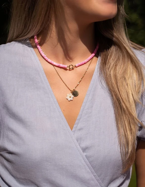 My Jewellery Necklace flower/coin Summer MJ07213
