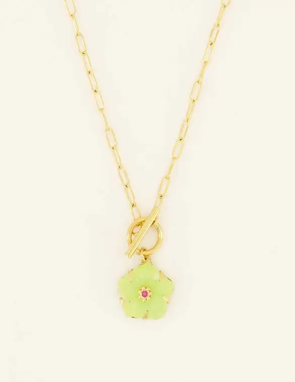 My Jewellery Necklace flower lime MJ08638
